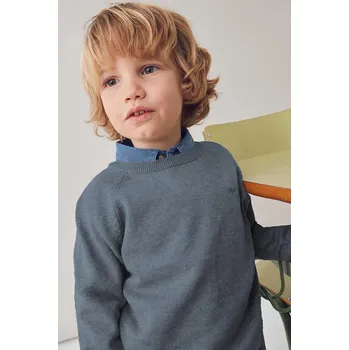 Dívčí svetr Dětský bavlněný svetr Mayoral 323.5A.Mini.9BYA modrá 95X, vel. 128