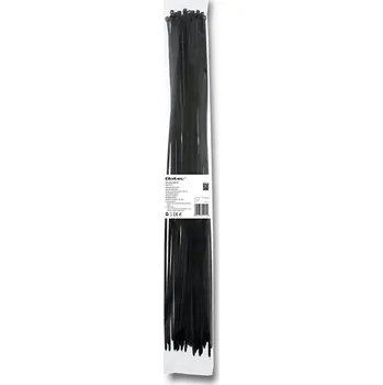 Stahovací páska Qoltec Stahovací pásky / stahovací pásky 4.8*500mm Nylon UV Černé 50 kusů!