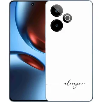 Pouzdro na mobilní telefon Gelový kryt mmCase na Realme GT 7 5G/GT 7T 5G - I love you bílé pozadí