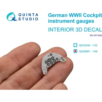 Plastikový model Quinta studio 1/48 German WWII Cockpit instr. gauges 3D-Printed