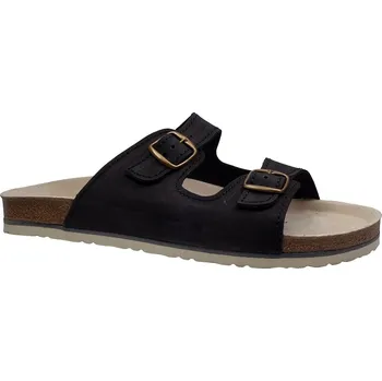 Pánské pantofle Letní vycházkové pantofle, Sázavan, černá: Černá Nubuk, velur (semiš) 31,8 49 G - standardní šíře (25543-25546)