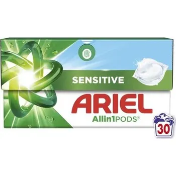 Prací prostředek Ariel Sensitive Allin1, kapsle na praní, 30 praní