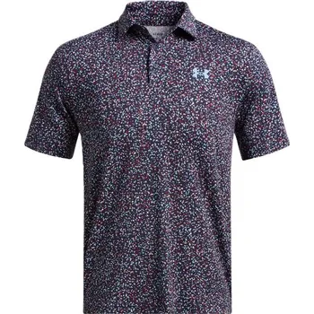 Pánské tričko Under Armour Playoff 3.0 Printed pánské polo, modro/vínové pánské, XXL