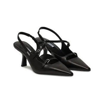 Dámská móda LODIČKY KARL LAGERFELD JEANS KARMEL SLING STRAP PUMP BLACK LTHR