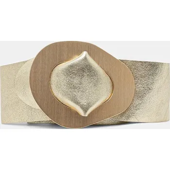 Opasek Kožený pásek Answear.LAB dámský, zlatá barva C-010.metalizado.hak GLX, vel. ONE SIZE