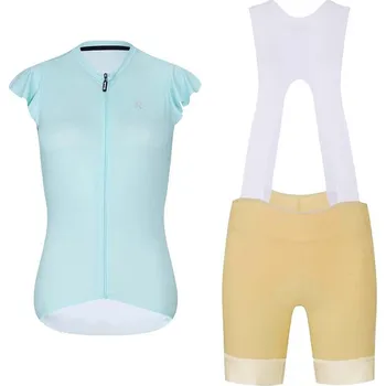 cyklistický dres RIVANELLE Cyklistický krátký dres a krátké kalhoty - FLAIR - světle modrá/béžová