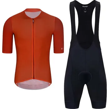 cyklistický dres HOLOKOLO Cyklistický krátký dres a krátké kalhoty - PERFORMANCE - oranžová/černá