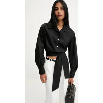 Dámská košile Košile Answear.LAB dámská, černá barva, relaxed, s klasickým límcem 93028 99X, vel. S