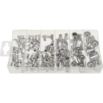 Nýt Maticové nýty - nýtovací matice, M3 - M10, plochá hlava, hliník, sada 150 kusů