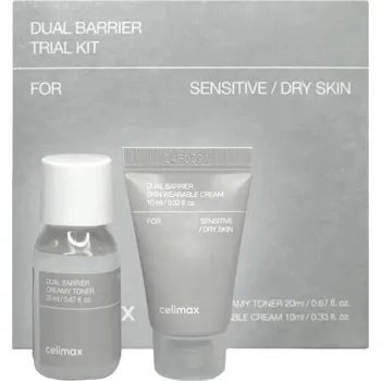 Pleťový krém Celimax Dual Barrier Kit – toner + krém -mini sada pro citlivou pleť
