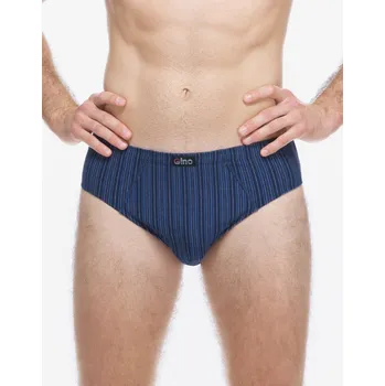 Slipy Gina Pánské slipy se širším bokem 71140P Lékořice-sv. modrá 54-56