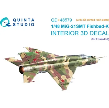 Plastikový model Quinta studio 1/48 MiG-21SMT Fishbed-K 3D-Print.&col.interior
