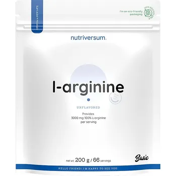 Aminokyselina Nutriversum L-Arginine 200 g Příchuť: Bez příchutě