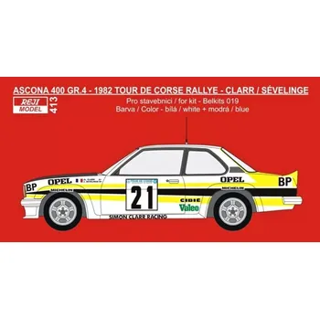 Plastikový model Reji model 1/24 Opel Ascona 400 GR.4 1982 Tour de Corse