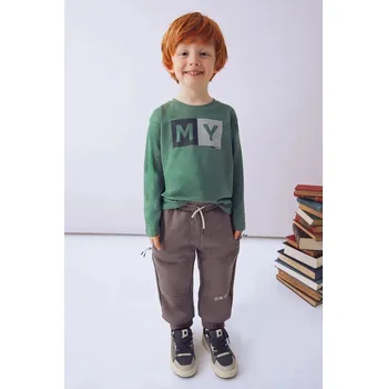 Chlapecké kalhoty Dětské tepláky Mayoral šedá barva, 4559 4559.5B.Mini.9BYA 09X, vel. 128