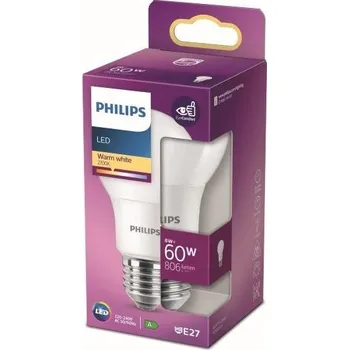 Žárovka Philips 8718699769642 LED žárovka 8W/60W 806lm E27 2700K 220-240V A60 FR