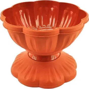 Květináč Květináč číše na noze LEG ¤24x20cm terakota