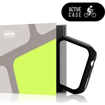 Příslušenství k chytrým hodinkám Tempered Glass Protector pro Apple Watch 10 46mm, černé lesklé