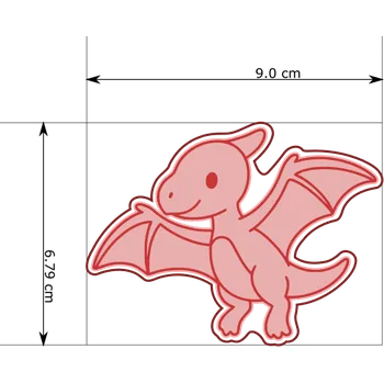 Vykrajovátko Naše Vykrajovátko Dinosaur 5 - sada vykrajovátko + razítko Velikost: 9 cm Vykrajovátko