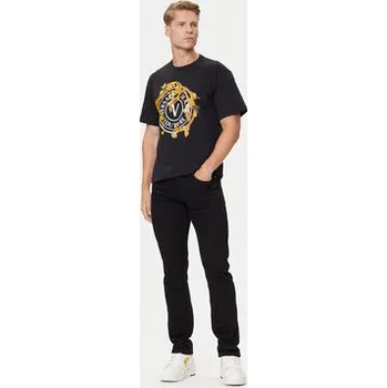 Pánské tričko Versace Jeans Couture T-Shirt 79GAHE01 CJ00T Černá Regular Fit XXL