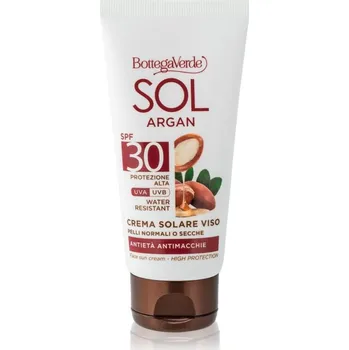 Přípravek na opalování Bottega Verde Sol Argan opalovací krém proti tmavým skvrnám SPF 30 50 ml