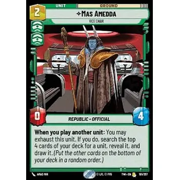 Karetní hra Mas Amedda 101/257 - Twilight of the Republic Typ karty: Standard