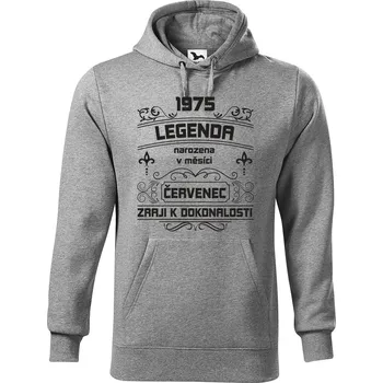 Pánská mikina DOBRÝ TRIKO Pánská mikina s potiskem Zraji k dokonalosti Velikost pánské mikiny: 5XL, Barva: Tmavě šedý melír