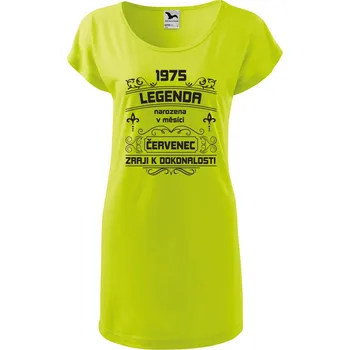 Dámské šaty DOBRÝ TRIKO Dámské tričko/šaty Zraji k dokonalosti Velikost: L, Barva: Limetková