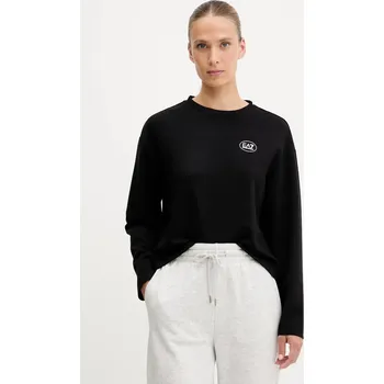 Tričko s dlouhým rukávem EA7 Emporio Armani černá barva, AF16251.7W000609 99X, vel. M