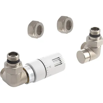 AQUALINE ECO připojovací sada termostatická, levá, nikl/bílá CP9911LS