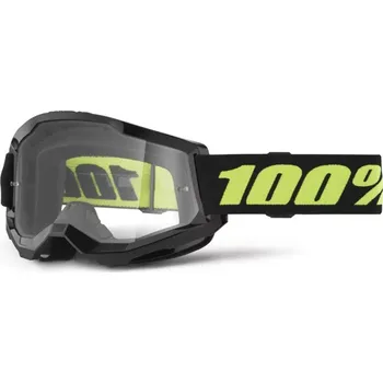 Motodoplněk MX brýle 100% STRATA 2 NEW Solar černé, čiré plexi