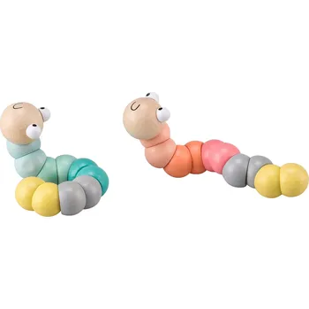 Dětské zboží Housenka dřevěná 17 cm