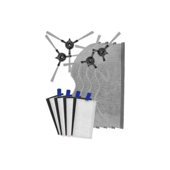 Sada příslušenství pro robotický vysavač HEPA filtry, kartáčky k vysavači XIAOMI Robot Vacuum E5 Black EU a sada mopů 12ks