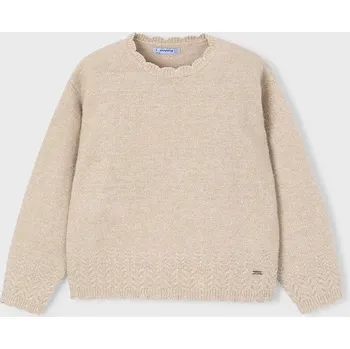 Dívčí svetr Dětský svetr Mayoral 4302.6C.Mini.9BYA béžová 12X, vel. 98