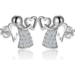 Stříbrné náušnice andílci se srdíčkem