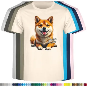 detske-levne-bavlnene-tricko-potisk-pes-shiba-inu Barva: Natural - přírodní, Dětská bavlněná trička JHK: S