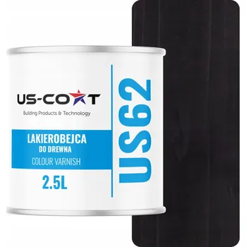 Lak na dřevo Lazurovací lak US-Coat 2,5 l černá polomatná