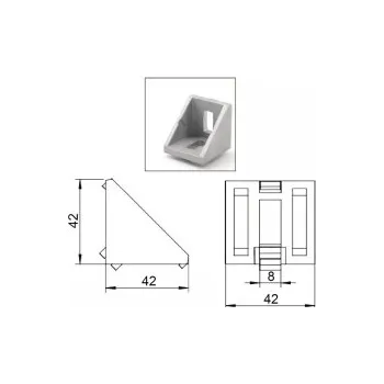 Stavební profil Rohovník 42x42mm K45