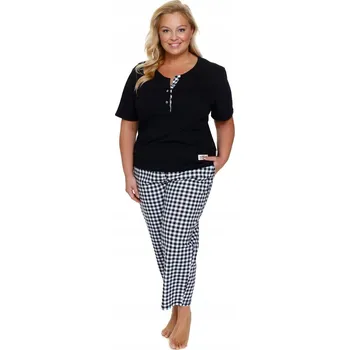 Dámské noční prádlo Doctor Nap dámské pyžamo bavlna černé barvy, velikost L