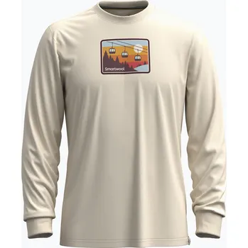 Pánské oblečení Pánské tričko longsleeve Smartwool Gondola Ride Graphic almond