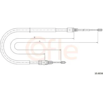 Auto-moto Tažné lanko, parkovací brzda COFLE 92.10.6036