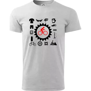 Vše pro cyklistiku - Triko extra velké (5-8XL) - 8XL ( Světlešedý Melír )