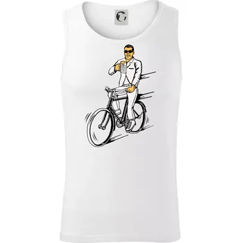 Gentleman na kole s pivem - Tílko pánské Core - 2XL ( Bílá )