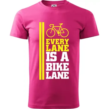 Pánská móda Every Lane Bike Lane - Klasické pánské triko vyšší gramáže - L ( Purpurová )