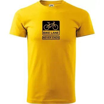 Bike lane - Triko extra velké (5-8XL) - 8XL ( Žlutá )