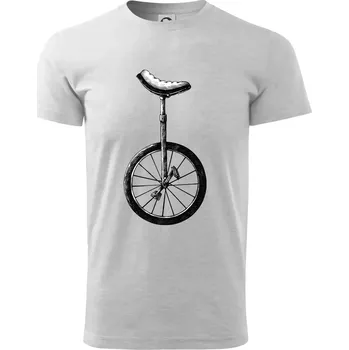 jednokolka kreslená - Triko extra velké (5-8XL) - 8XL ( Světlešedý Melír )