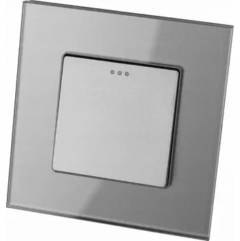 vypínač Křížový vypínač šedý, sada s rámečkem MIUUN