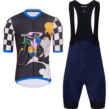 cyklistický dres HOLOKOLO Cyklistický krátký dres a krátké kalhoty - RAPID - vícebarevná/černá/modrá