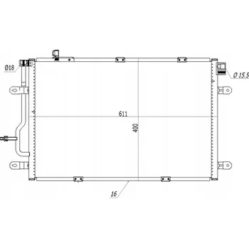 Výparník klimatizace Kondenzátor, klimatizace Hart 614 546