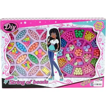 Dětské navlékací korálky Korálky navlékací velký kreativní set s přívěsky výroba dětská bižuterie
